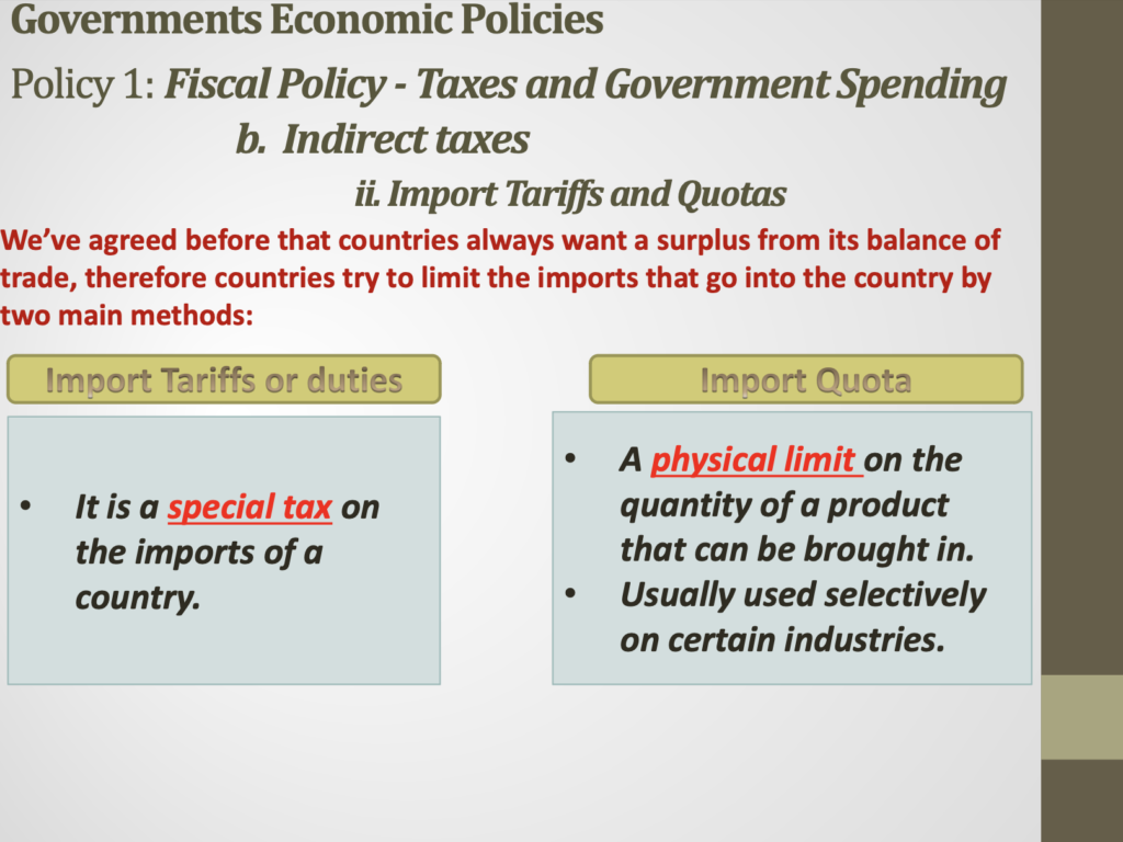 Government Objectives Presentation Notes